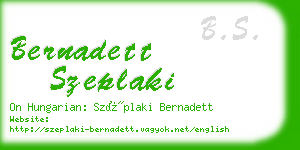 bernadett szeplaki business card